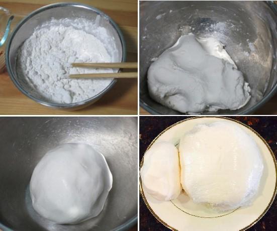 Cách làm bánh bột lọc nhân trần đơn giản mà ngon Trộn bột và ủ bột bánh trong vỏ nilong
